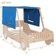 preview thumbnail 24 of 34, Modern Kids Car Shaped Bed with Tents, Twin Size