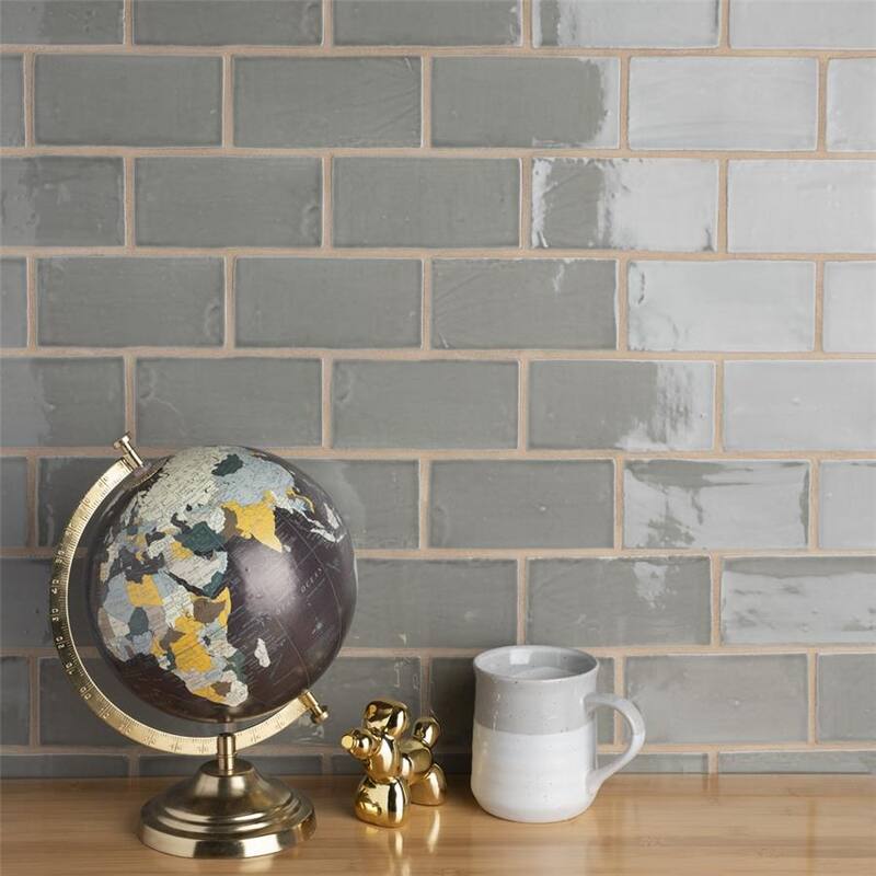 Merola Tile Chester Grey 3" x 6" Ceramic Wall Tile