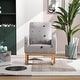 preview thumbnail 19 of 46, Upholstered High Back Wooden Rocking Chair for Living Room Baby Kids Room Bedroom, Pink Boucle