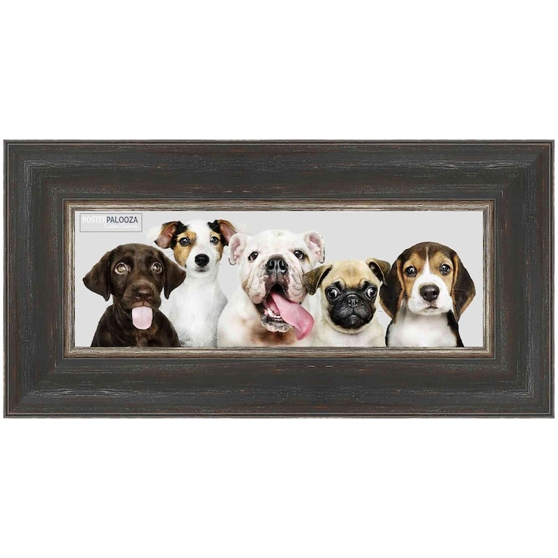Panoramic or Puzzle Contemporary Black Complete Wood Panoramic Frame ...