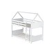 preview thumbnail 51 of 52, Wooden Low Height Twin Over Twin Bunk Bed Kids Bed with Guardrails,Ladder