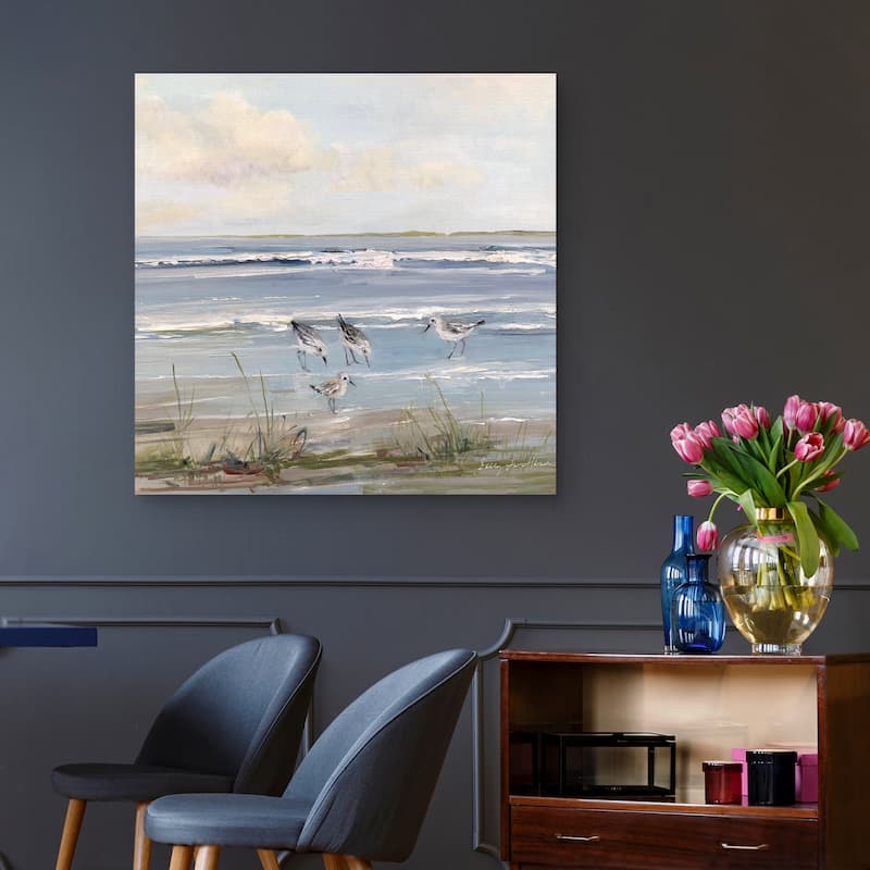 Beach Hopping by Sally Swatland Canvas Art Print