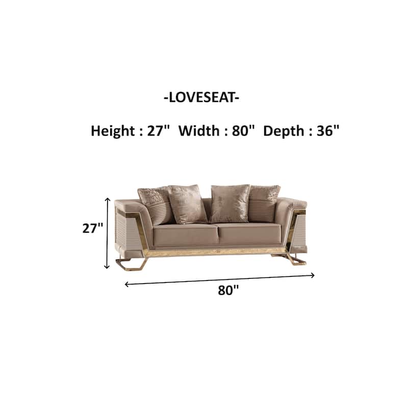 Smooth 2 Pieces Living Room Sets 1 Sofa 1 Love seat