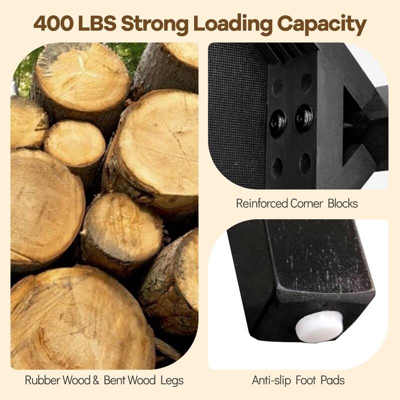 Gymax Wooden Dining Chairs Set of 2 w/Solid Rubber Bent Wood Legs for