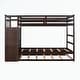 preview thumbnail 14 of 51, Hardwood Twin Over Twin Bunk Bed with Trundle and Staircase