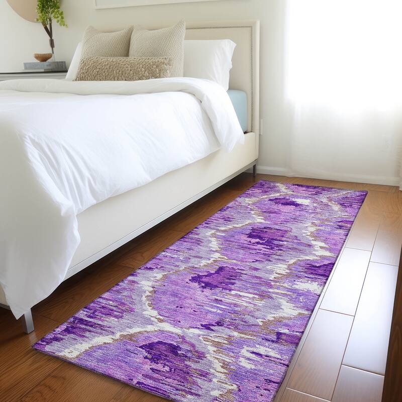 Machine Washable Indoor/ Outdoor Chantille Contemporary Abstract Rug