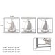 preview thumbnail 4 of 15, Adeco 3D Metal Ship Wall Decoration Sailboat Wall Sculpture