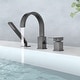 preview thumbnail 24 of 26, PROOX Deck Mount 3 Hole Roman Tub Faucet with Hand Shower
