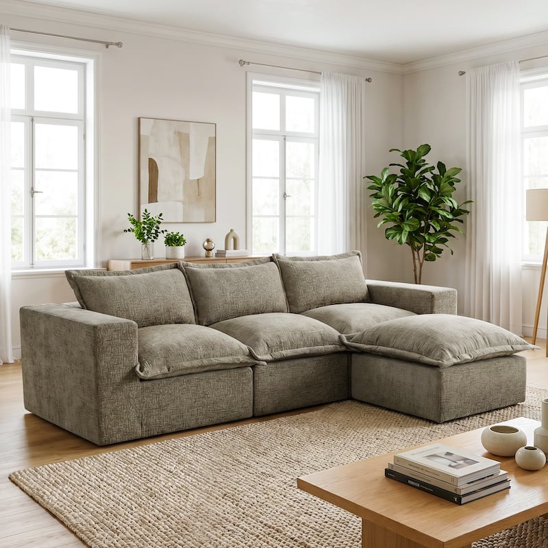 Comfy Cloud Couch Plush Modular Sectional Sofa For Living Room