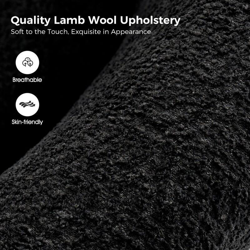 Joseph Modern Boucle Solid Wood Armchair Chair By HULALA HOME