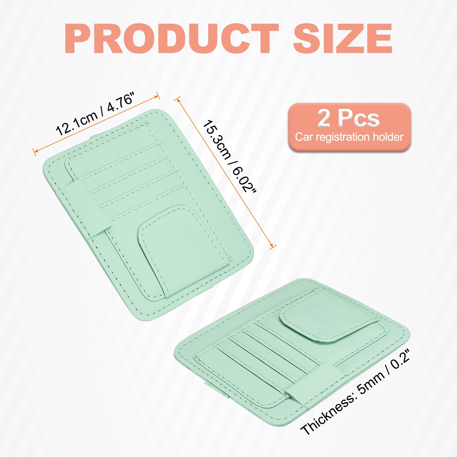 Car Sun Visor Organizer Leather Multi-Pocket Visor Card Sleeve Pocket for Driving License Credit Card Bill Sunglasses