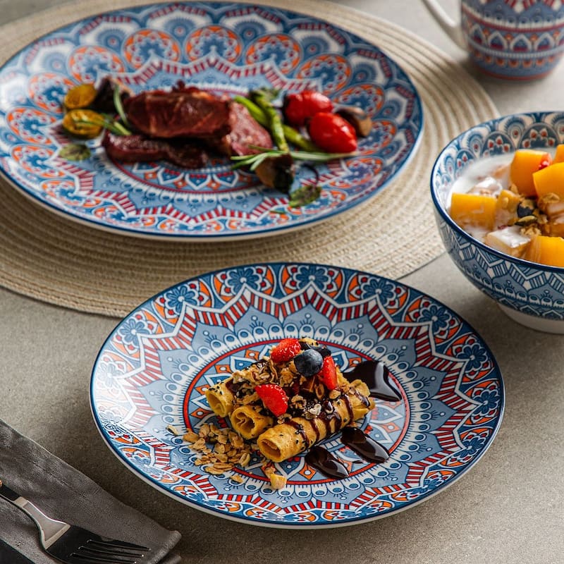 vancasso Mandala Bohemian Porcelain Dinnerware Set (Service for 4)