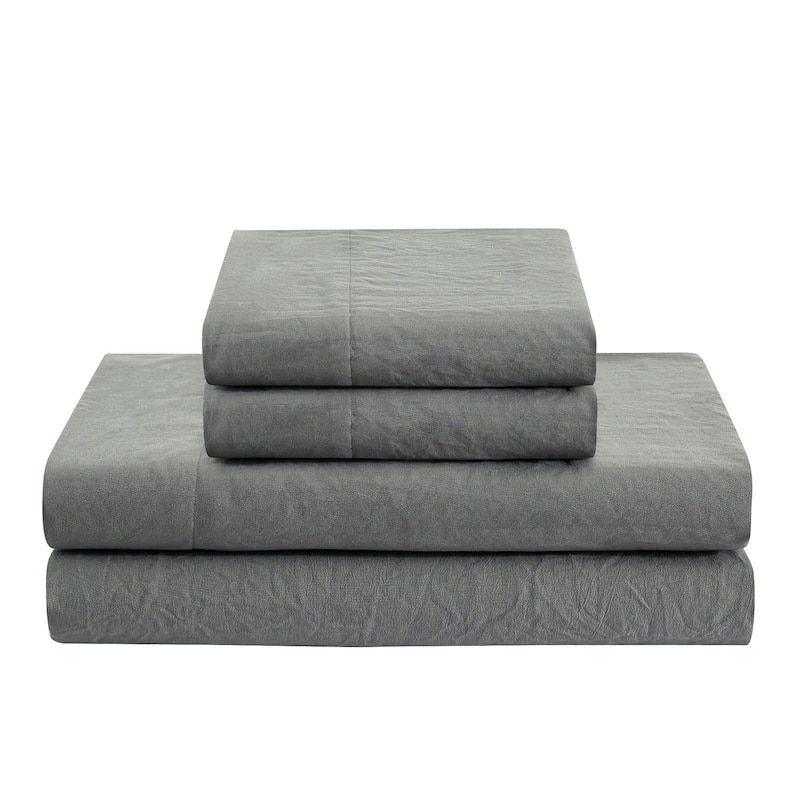 Sweet Home Collection Vintage Wash MIcrofiber Crinkle Sheet Sets