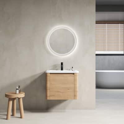 Wall-Mounted Bathroom Vanity with Ceramic Sink