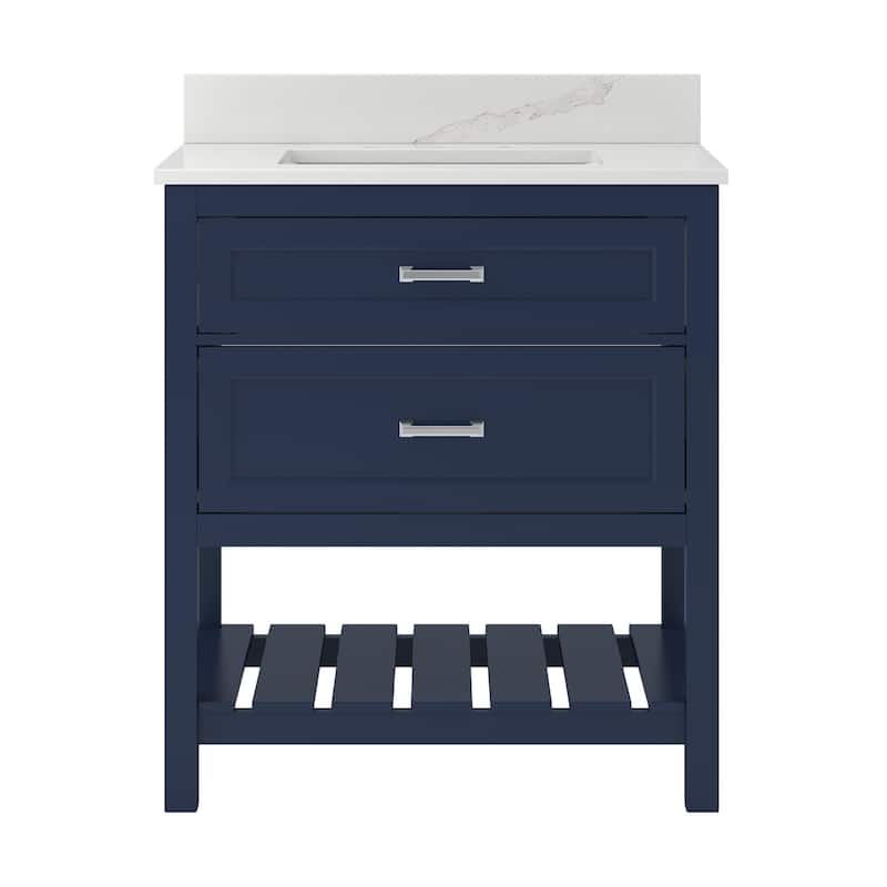CRAFT + MAIN LSVT3122D-QCB Lawson 31" Free Standing Single Basin - Aegean Blue