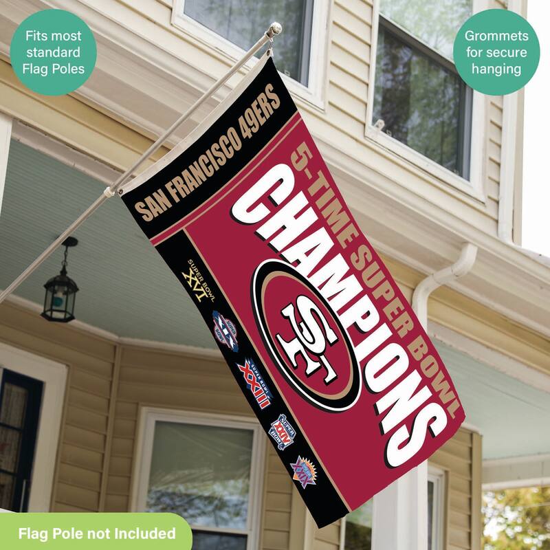 San Francisco 49ers Single Sided Flag w/ 2 Grommets, 3'x5'