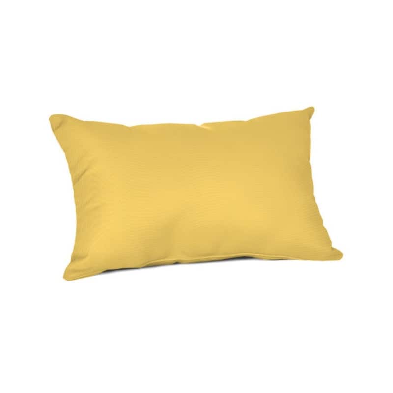 Sunbrella® Solid Fabric 1-Piece Indoor/Outdoor Lumbar Pillow, 19"W x 12"L - Canvas Buttercup