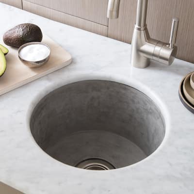 Olivos Handcrafted NativeStone Concrete Bar/ Prep Sink - 16" x 8"
