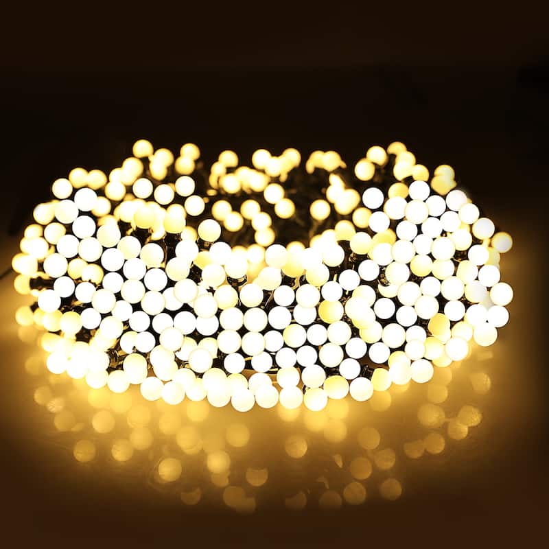 32.8/65.6FT Outdoor LED Pulg In 300/550-Bulb Mini String Lights - 32.8FT - Warm White
