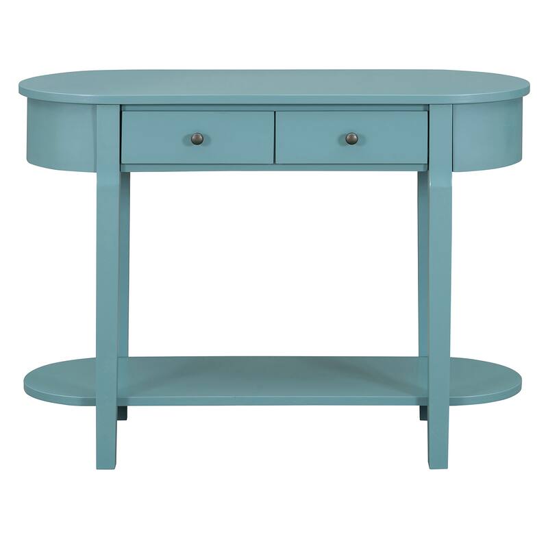 Vintage Console Table, Glossy Sofa Table for Entryway and Living Room