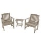 preview thumbnail 20 of 22, HIGHWOOD Garden Chairs and Folding Side Table (3-piece Set) Woodland Brown