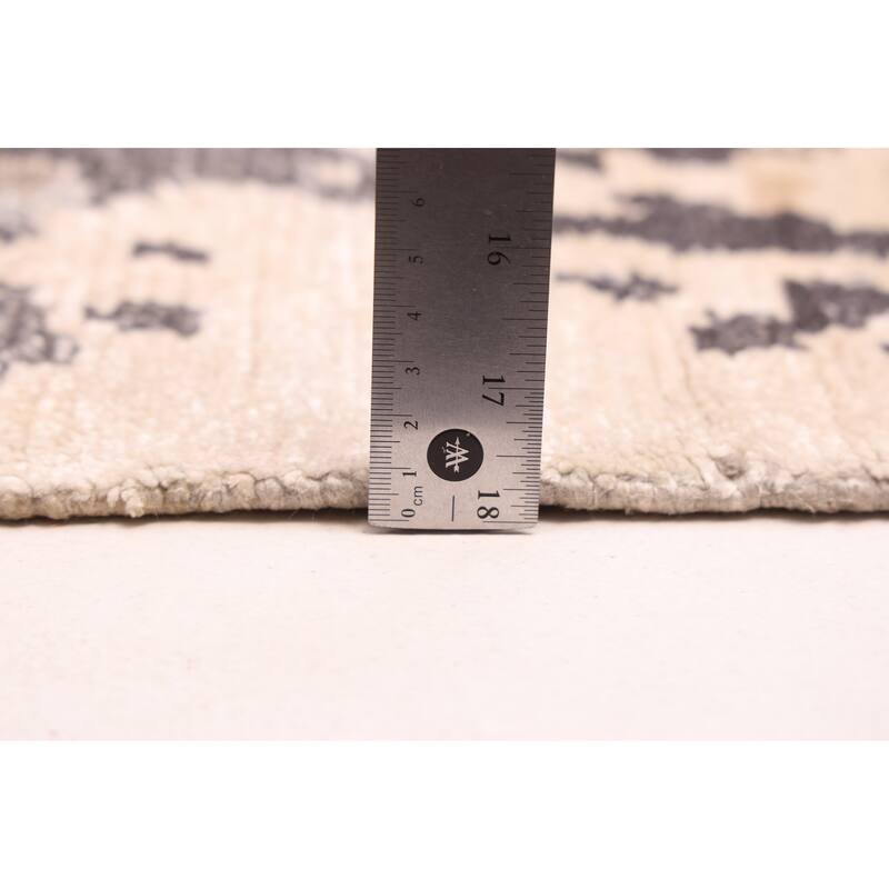 ECARPETGALLERY Hand-knotted Legacy Dark Grey Silk Rug - 5'8 x 7'11