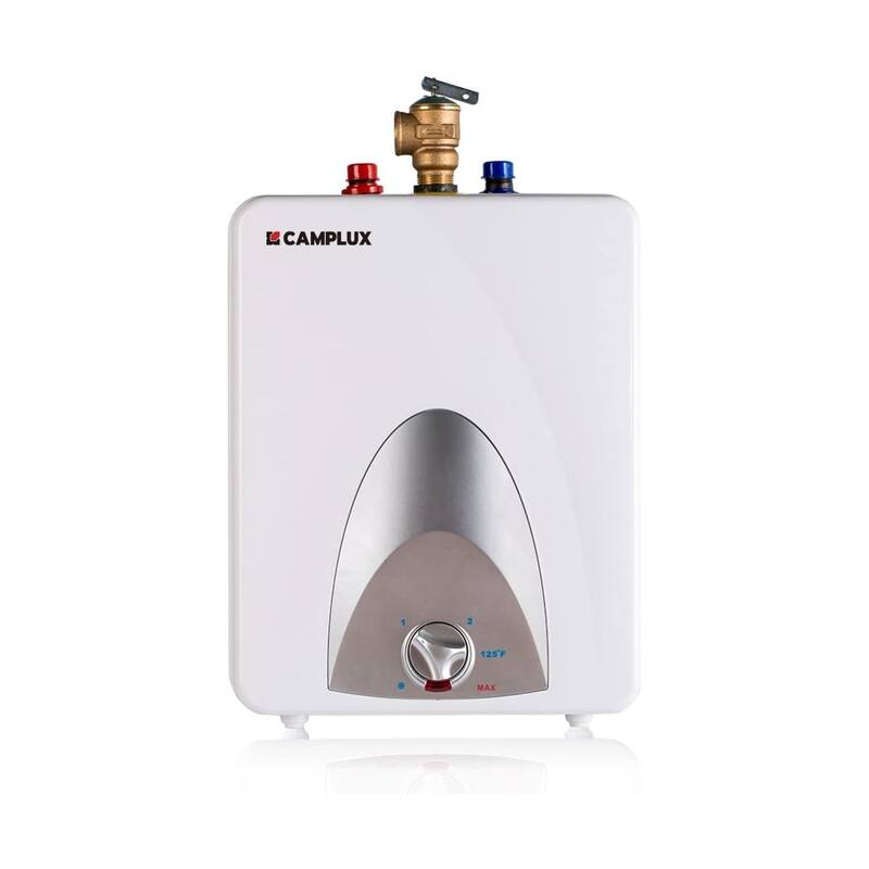 CAMPLUX 2.5 Gallons 1.44kW Mini Tank Electric Water Heater with Cord Plug, White - White