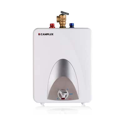 CAMPLUX 2.5 Gallons 1.44kW Mini Tank Electric Water Heater with Cord Plug, White