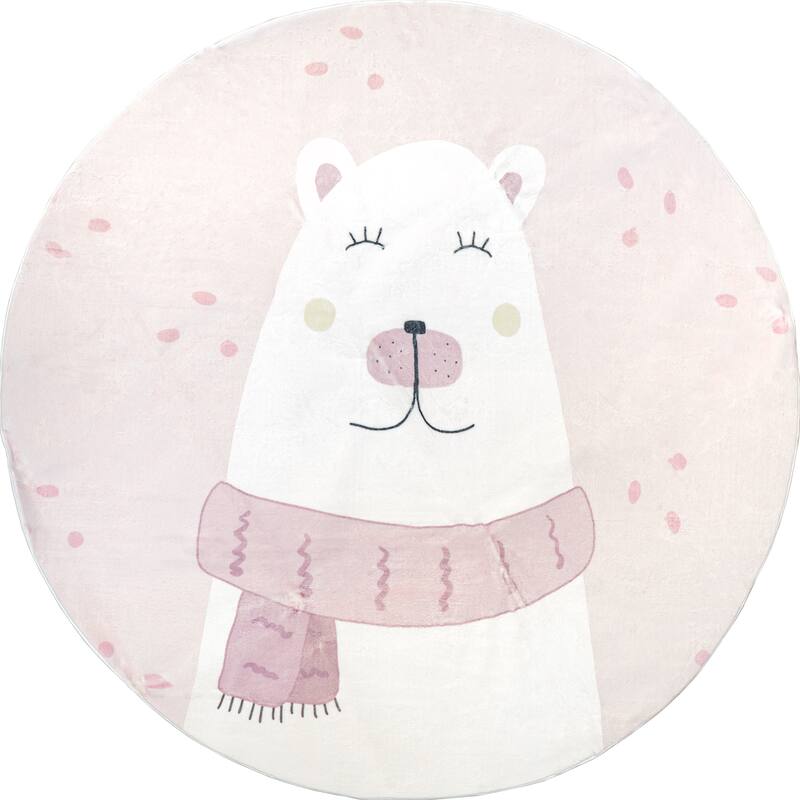 Nuloom Jovie SpinClean Polar Bear Machine Washable Kids Area Rug