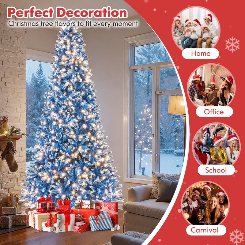 Costway 6/7/8/9 FT Artificial Christmas Tree, with 270/340/420/520 - See Details