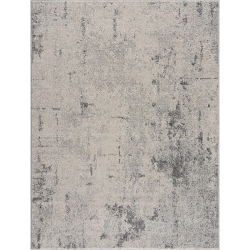 Hauteloom Tigris Modern Traditional Abstract Farmhouse Neutral Grey / Beige Area Rug
