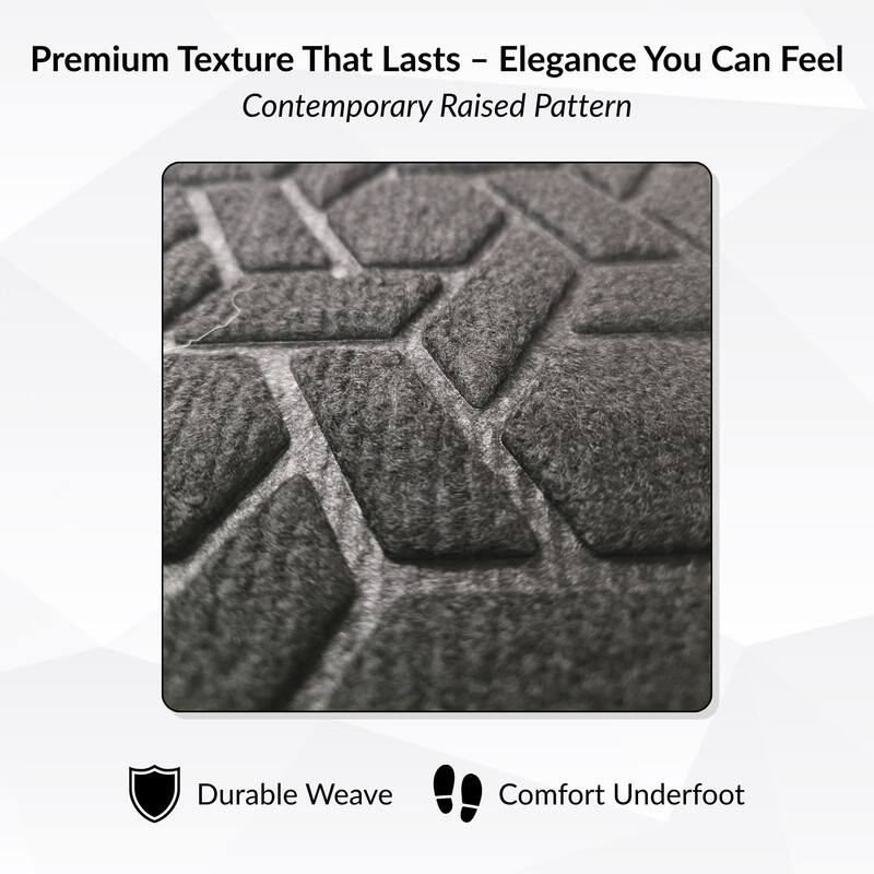 Heavy-Duty Dirt-Trapping Rubber Doormat with Raised Pattern