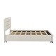 preview thumbnail 9 of 30, Modern and Timeless Queen Upholstered Platform Bed with Twin Size Trundle and Two Drawers,Sturdy Frame