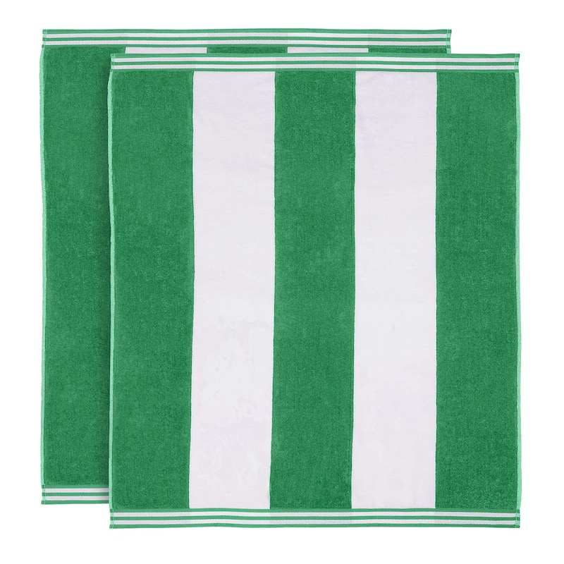 Cabana Stripe Oversized Cotton Beach 2 Piece Towel Set by Superior