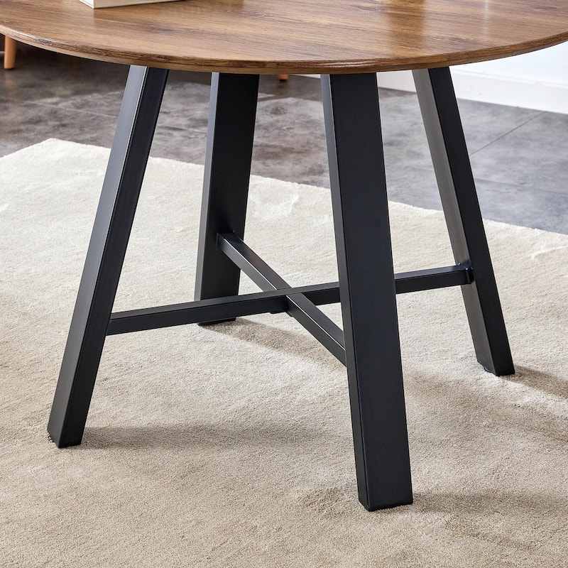 42" Round Dining Table - Metal Legs, Multi-Use