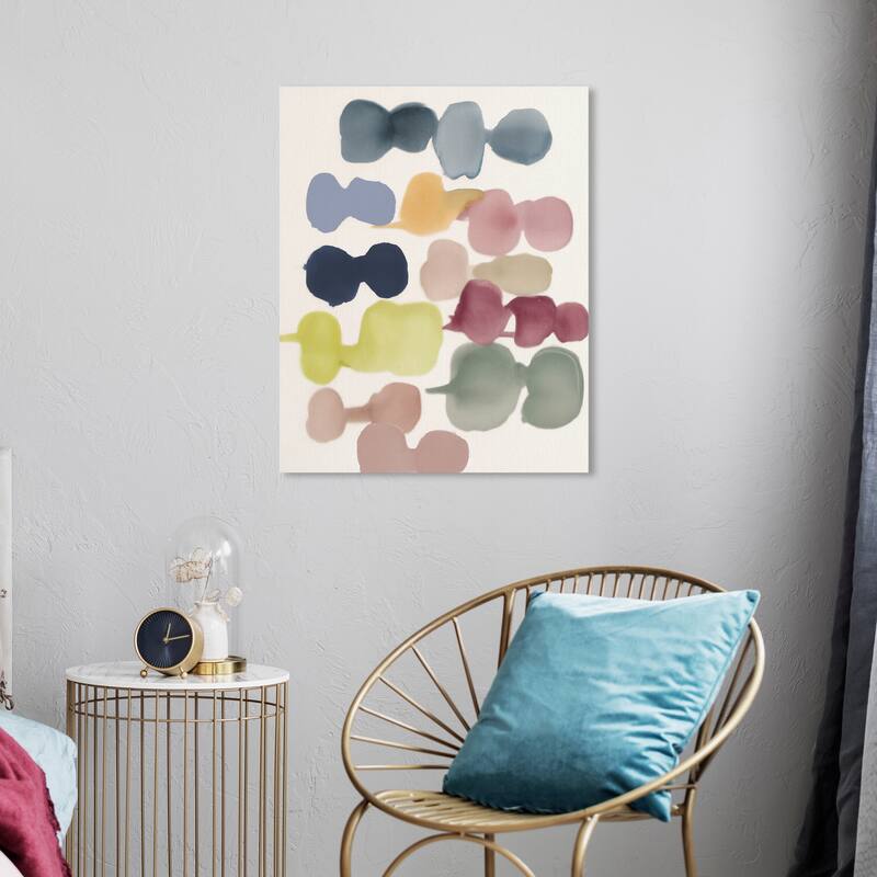 Wynwood Studio Canvas Abstract Ink Splotches Summer Blue and Modern & Contemporary Wall Art Canvas Print - 24 x 20