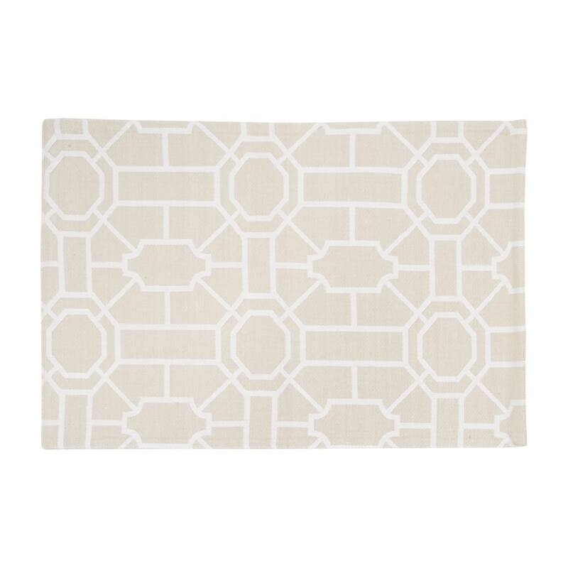 Trellis Placemats Set of 6 - Set of 6 - Sandstone