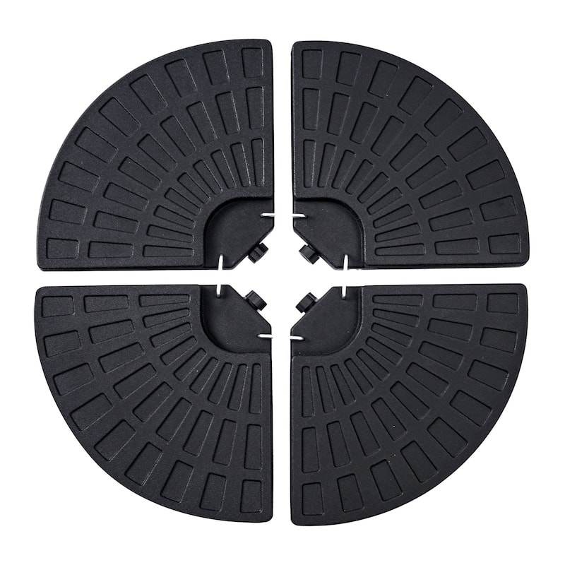 Javlergo 3-in-1 Heavy Duty Umbrella Base Stackable Sand & Water Fillable Patio Weights Portable HDPE Stand for Outdoor Umbrellas