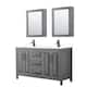 Option Dark Gray, Black Trim, White Cultured Marble Top