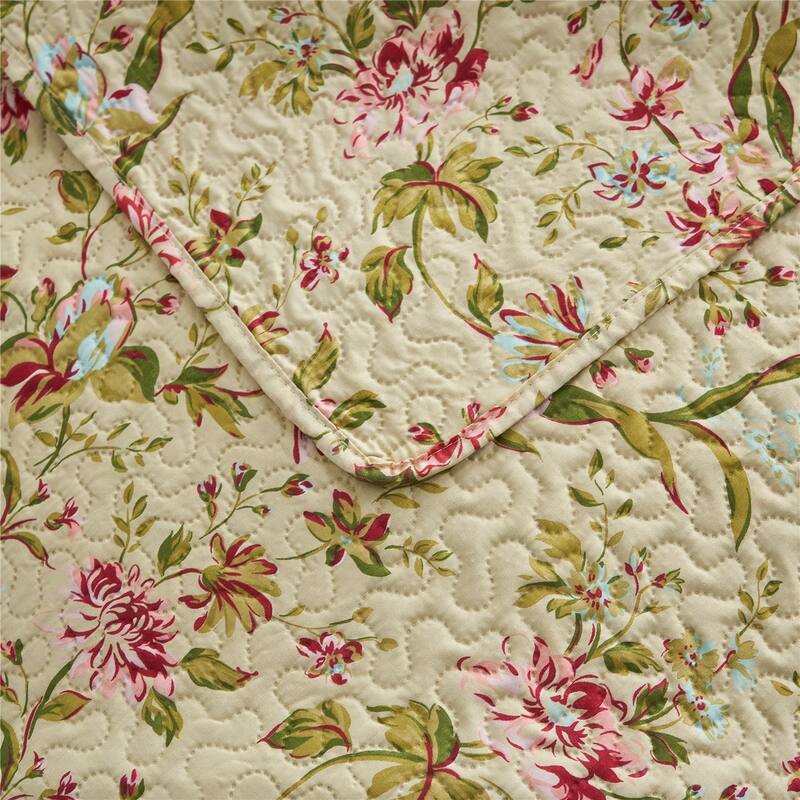 Pink Plaid Patchwork Quilt Set Bedspread