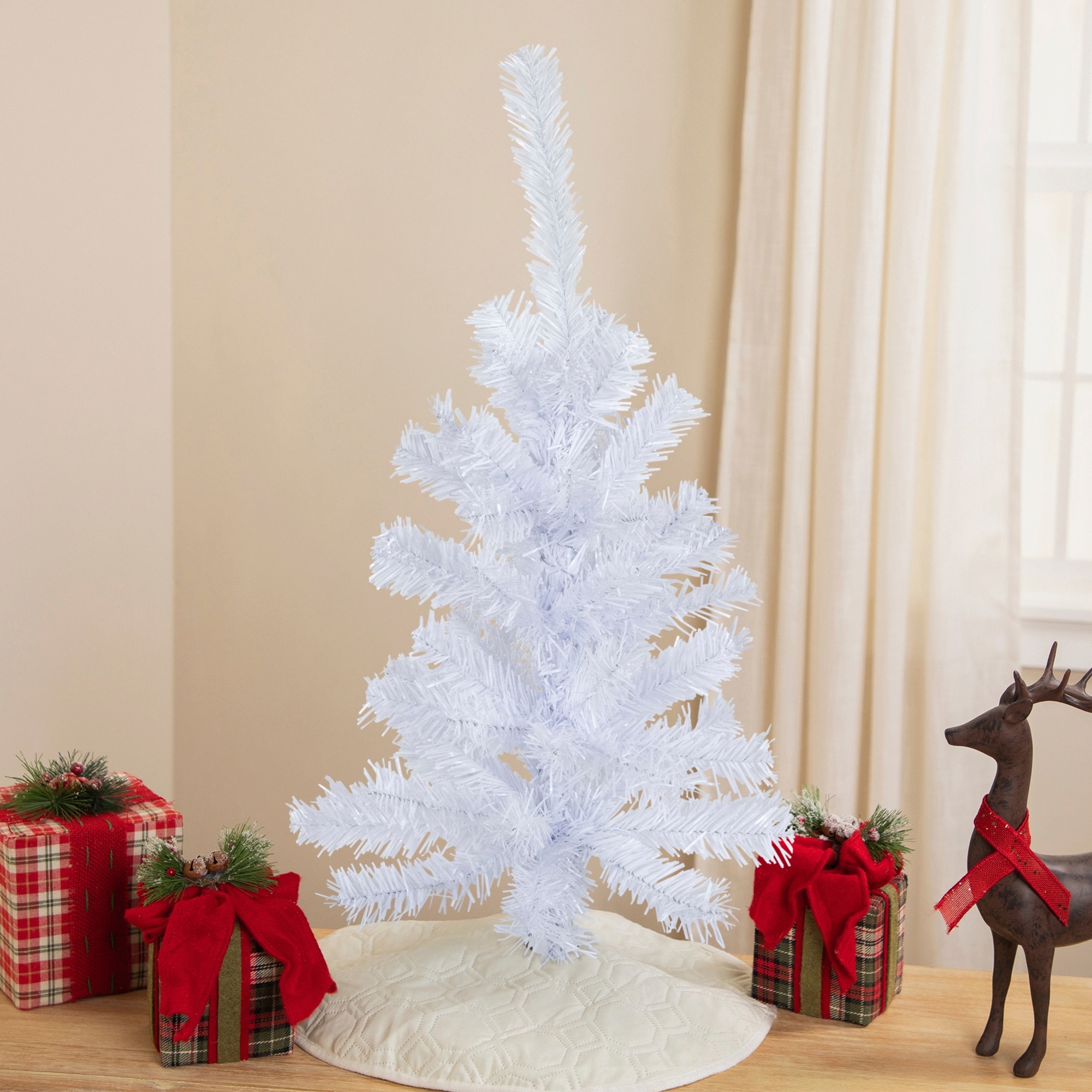Slim Woodbury White Pine Artificial Christmas Tree - 2' - Unlit - 2 Foot