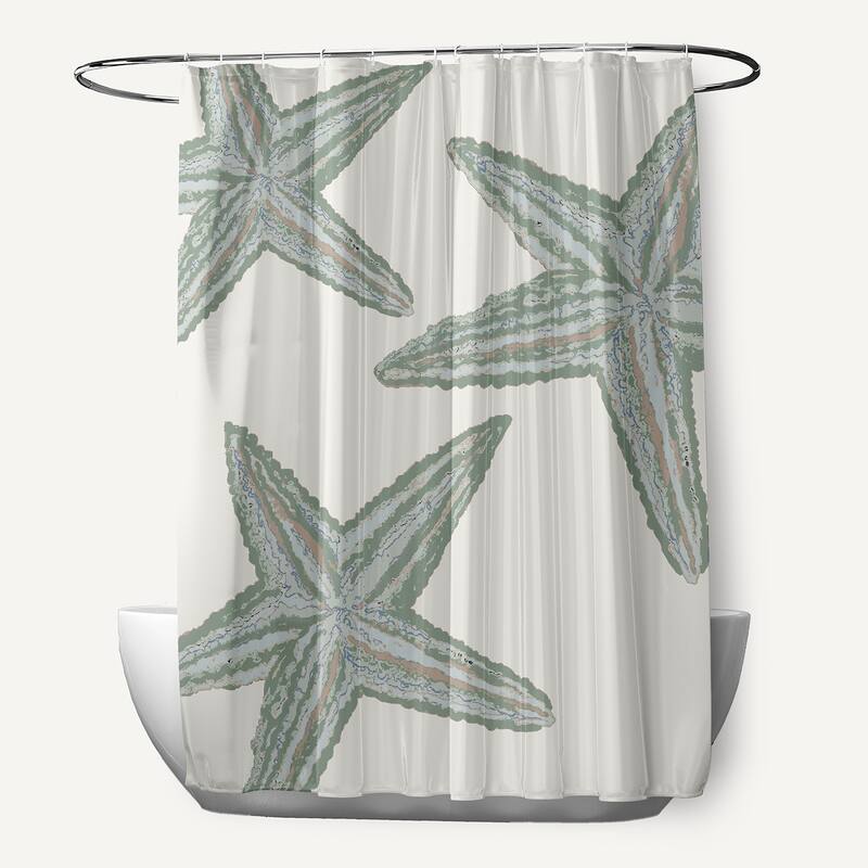 Starfish Constellation Shower Curtain - Sage