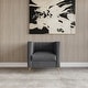 preview thumbnail 26 of 57, Clayfell Weiss Velvet Square Arm Chair/ Loveseat/ Sofa Accent Chair - Dark Gray