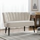 preview thumbnail 3 of 55, Becca Channel Tufted Settee by Jennifer Taylor Home