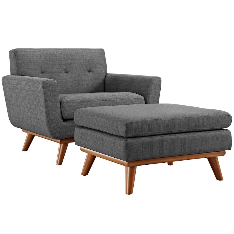 Engage Mid Century Chair Ottoman Set