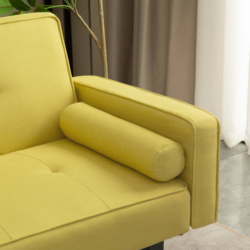 Futon Sofa Bed Convertible Couch Bed with Armrests