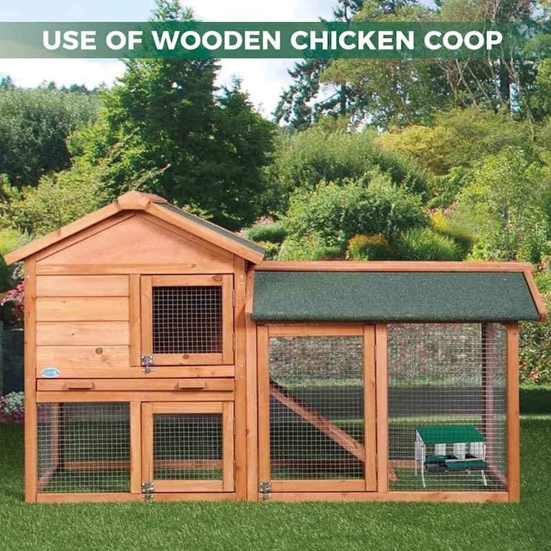 Roll-Away Nesting Boxes for Chickens Coop with Perch