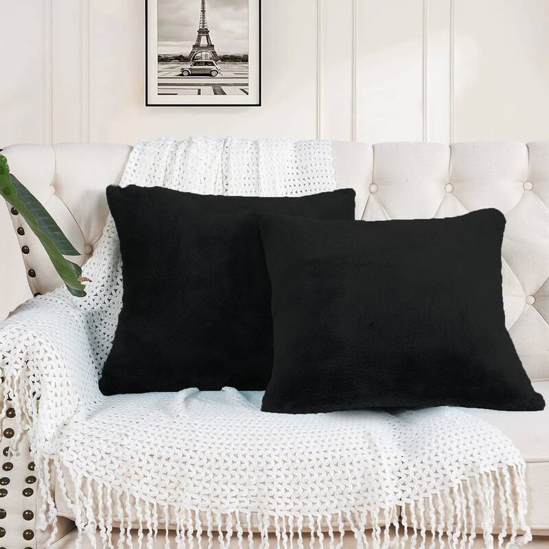 Home Soft Things FoxFauxFur Pillow Shell Set 2pcs 20"X20"