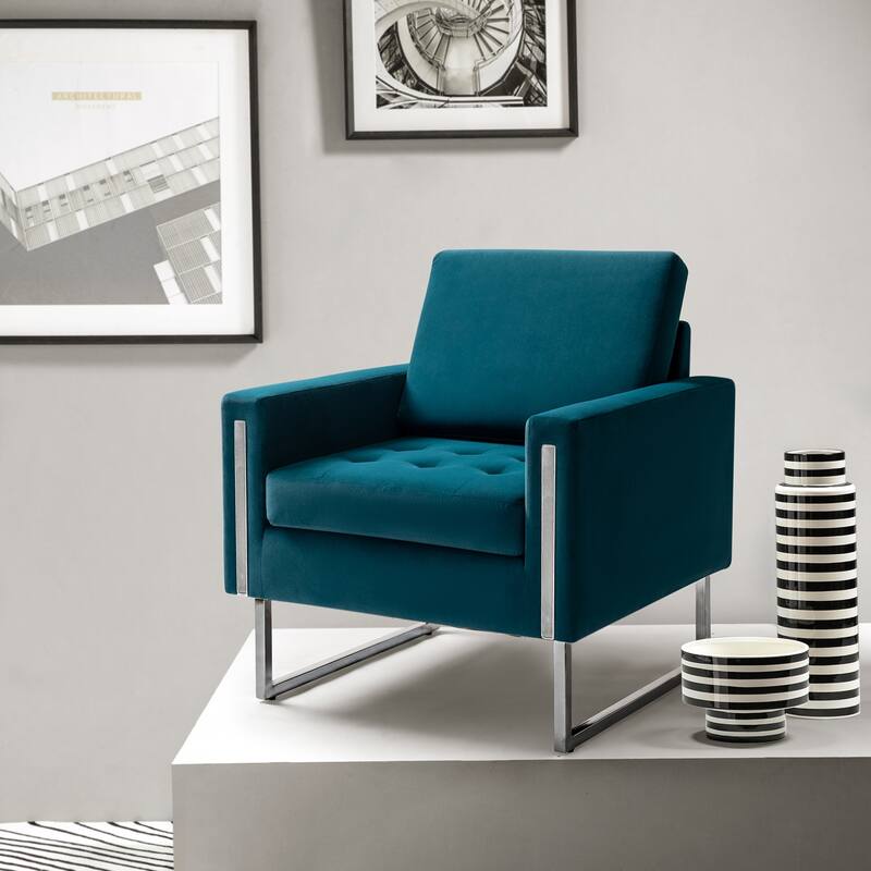 Trendy Elastus Comfy Club Chair with Chic Metal Legs for Stylish Decor