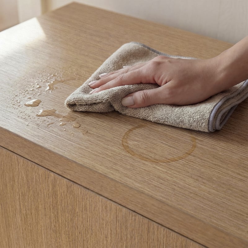 Modern Oak Wood TV Stand with 2 Drawers and Cabinets, 86.6" Long Media Console with Push-to-Open Doors, Anti-Tip Safety Design